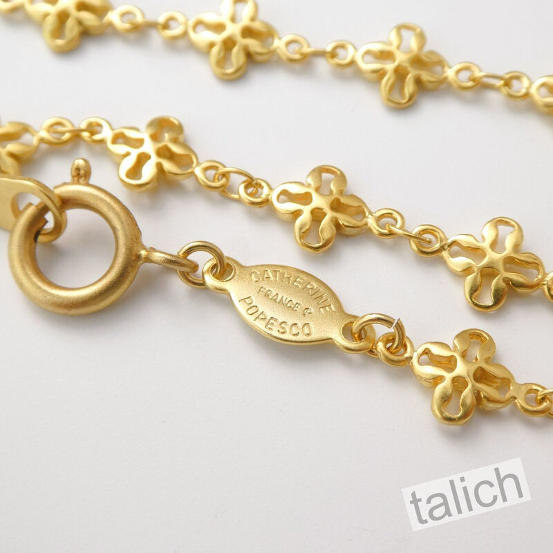 Catherine Popesco Gold Medallion Necklace with Swarovski Crystals - product image 