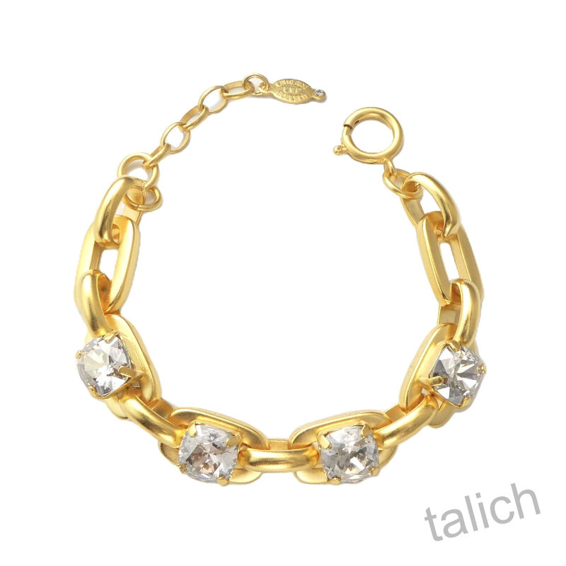 Catherine Popesco Chunky Chain Bracelet with Crystal Stations - product image 