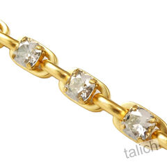 Catherine Popesco Chunky Chain Bracelet with Crystal Stations - product images 2 of 7