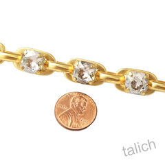 Catherine Popesco Chunky Chain Bracelet with Crystal Stations - product images 4 of 7