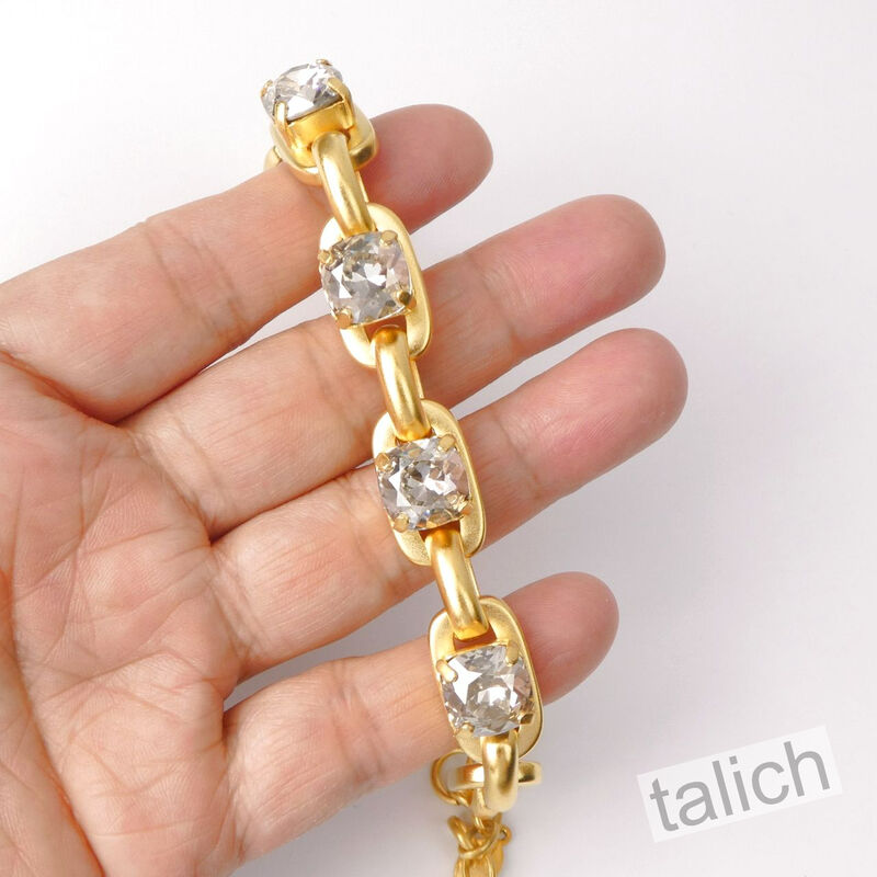 Catherine Popesco Chunky Chain Bracelet with Crystal Stations - product image 