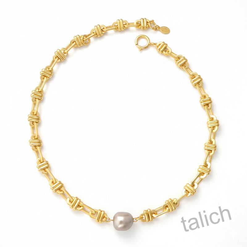 Catherine Popesco Gold Chain Necklace with Swarovski Baroque Pearl  - product image 