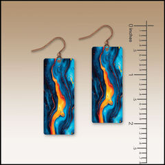 DC Designs - Lava Spill Art Print Long Rectangle Earrings HM10CE - product images 2 of 6