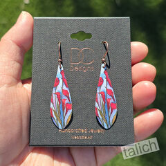 DC Designs - Red Calla Lily Flower Art Print Long Teardrop Earrings - product images 4 of 4