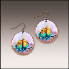 DC Designs - Lovebirds Layered Copper Disc Earrings FA17RE - product images 1 of 5
