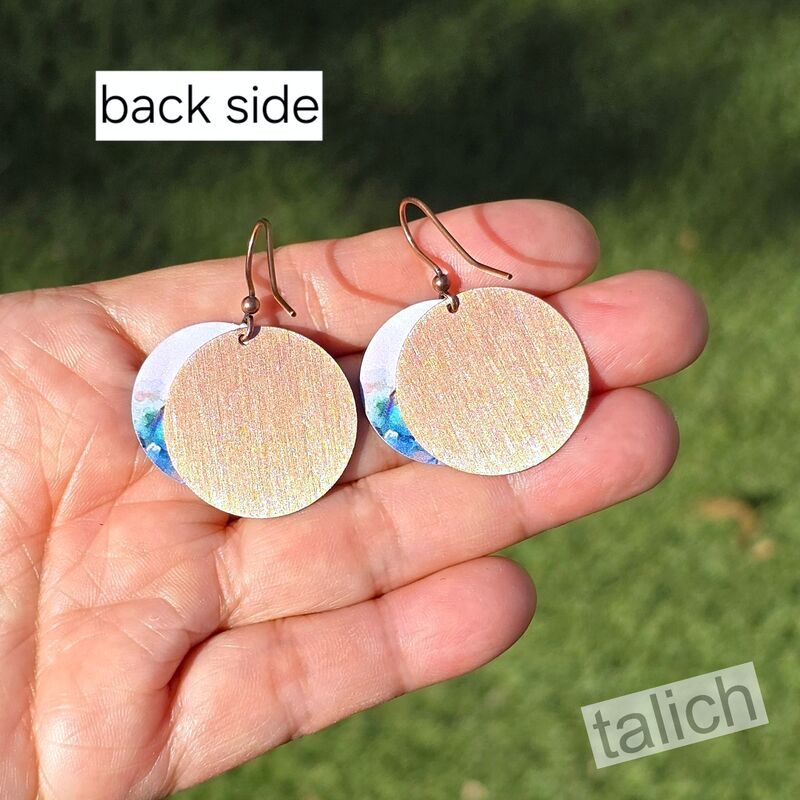 DC Designs - Lovebirds Layered Copper Disc Earrings FA17RE - product image 