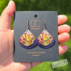 DC Designs - Retro Florals Layered Wide Teardrop Earrings 12NGE - product images 4 of 4