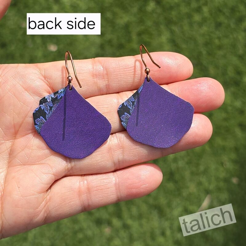 DC Designs - Frosted Leaves Layered Wide Teardrop Earrings 3096GE - product image 