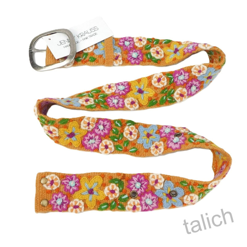 Jenny Krauss In the Garden Floral Embroidered Wool Belt - product image 