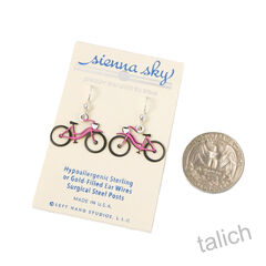 Sienna Sky Earrings - Pink Bicycle - product images 4 of 5