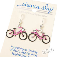 Sienna Sky Earrings - Pink Bicycle - product images 3 of 5