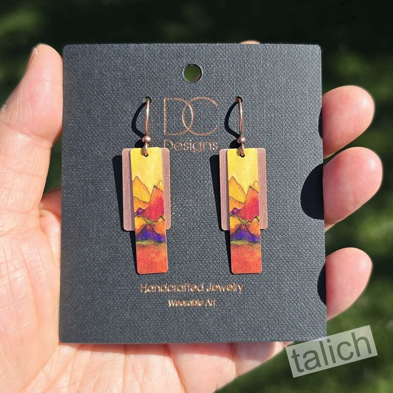 DC Designs - Desert Mountains Copper Accent Layered Earrings - product image 