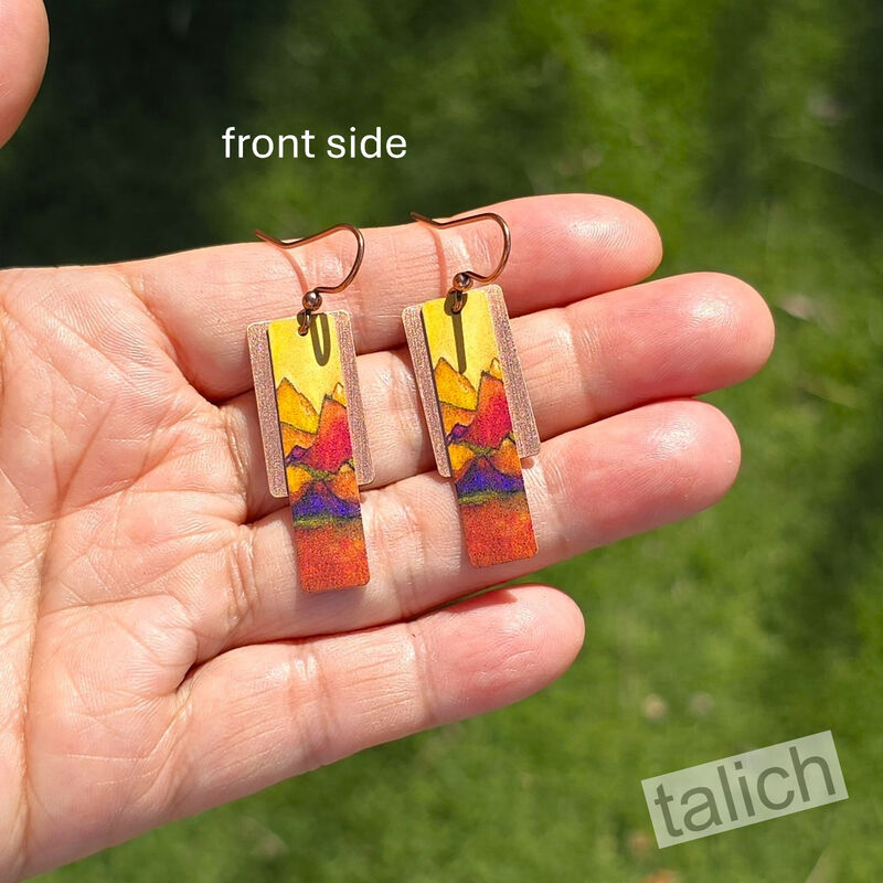 DC Designs - Desert Mountains Copper Accent Layered Earrings - product image 