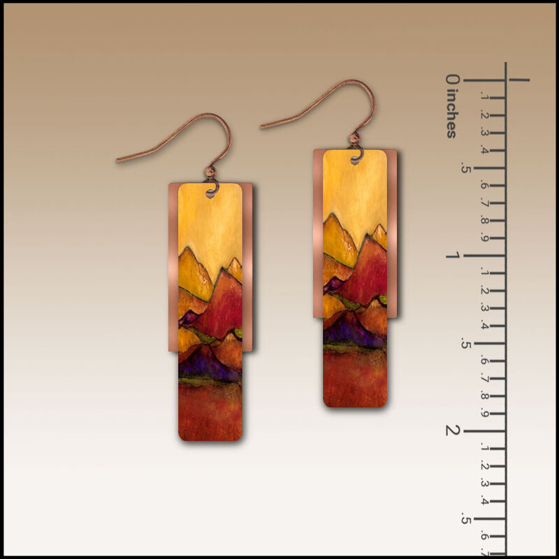DC Designs - Desert Mountains Copper Accent Layered Earrings - product image 
