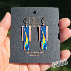 DC Designs - Lava Spill Copper Accent Layered Earrings - product images 5 of 5