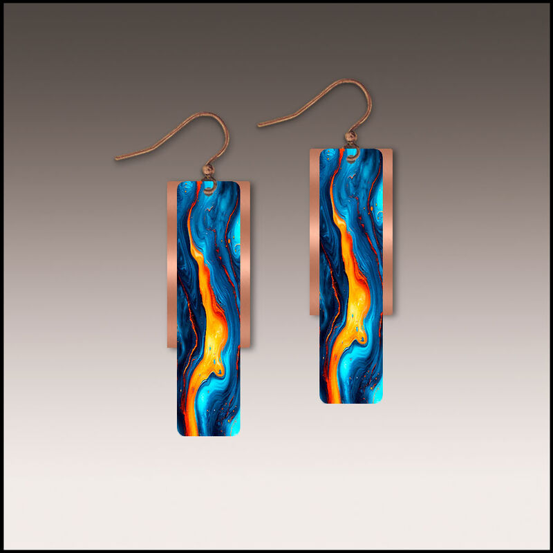 DC Designs - Lava Spill Copper Accent Layered Earrings - product image 