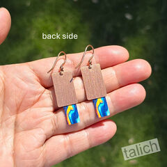 DC Designs - Lava Spill Copper Accent Layered Earrings - product images 4 of 5