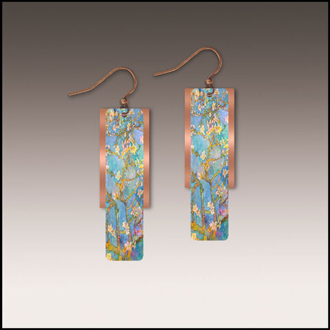 DC,Designs,-,Almond,Branches,Copper,Accent,Layered,Earrings,DC Designs Jewelry, Art Print Earrings, DC Designs Earrings, Handmade Colorado