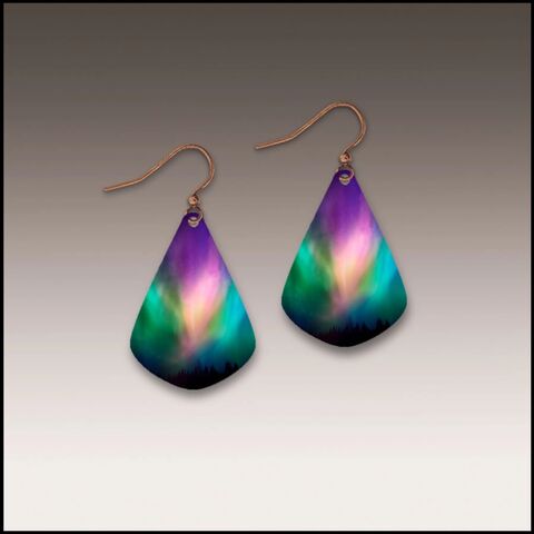 DC,Designs,-,Purple,Northern,Lights,Teardrop,Earrings,DC Designs Jewelry, Art Print Earrings, DC Designs Earrings, Handmade Colorado