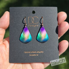 DC Designs - Purple Northern Lights Teardrop Earrings - product images 5 of 6