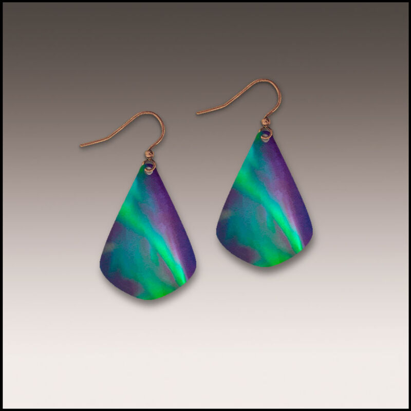 DC Designs - Green Northern Lights Teardrop Earrings - product image 