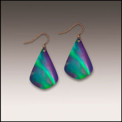 DC Designs - Green Northern Lights Teardrop Earrings - product images 1 of 6