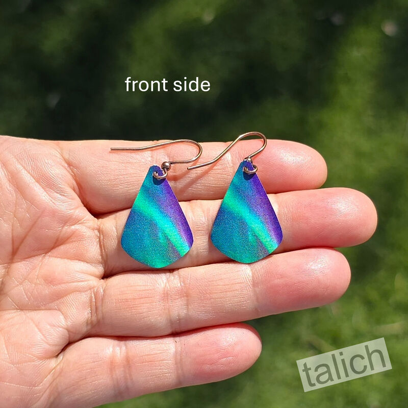 DC Designs - Green Northern Lights Teardrop Earrings - product image 