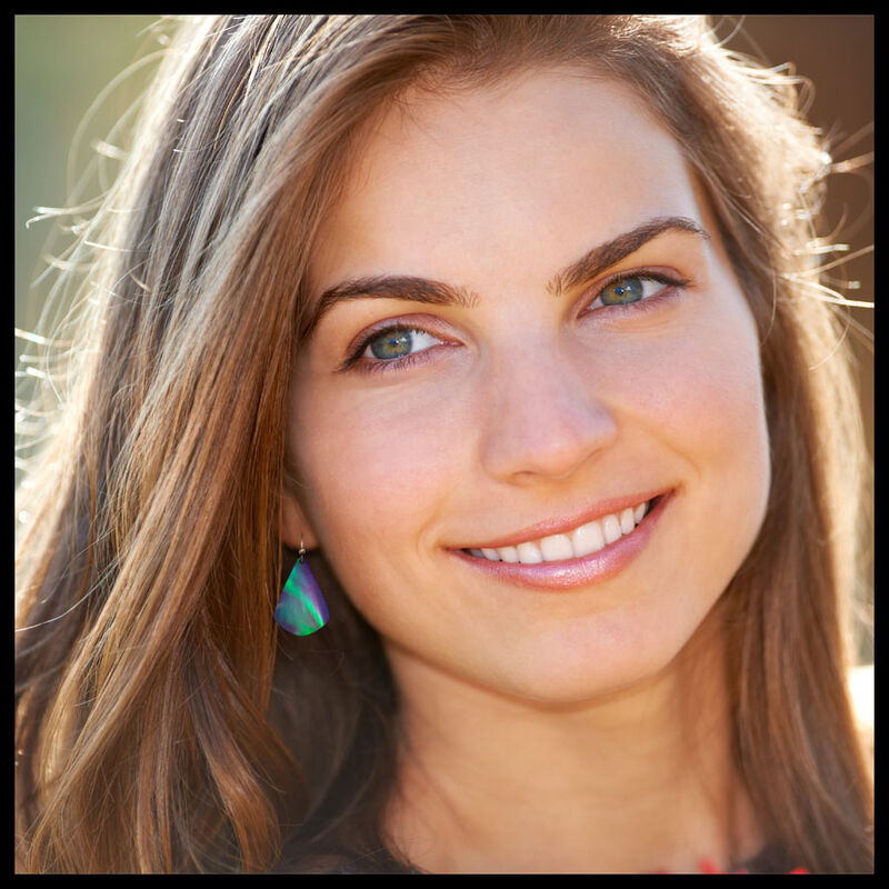 DC Designs - Green Northern Lights Teardrop Earrings - product image 