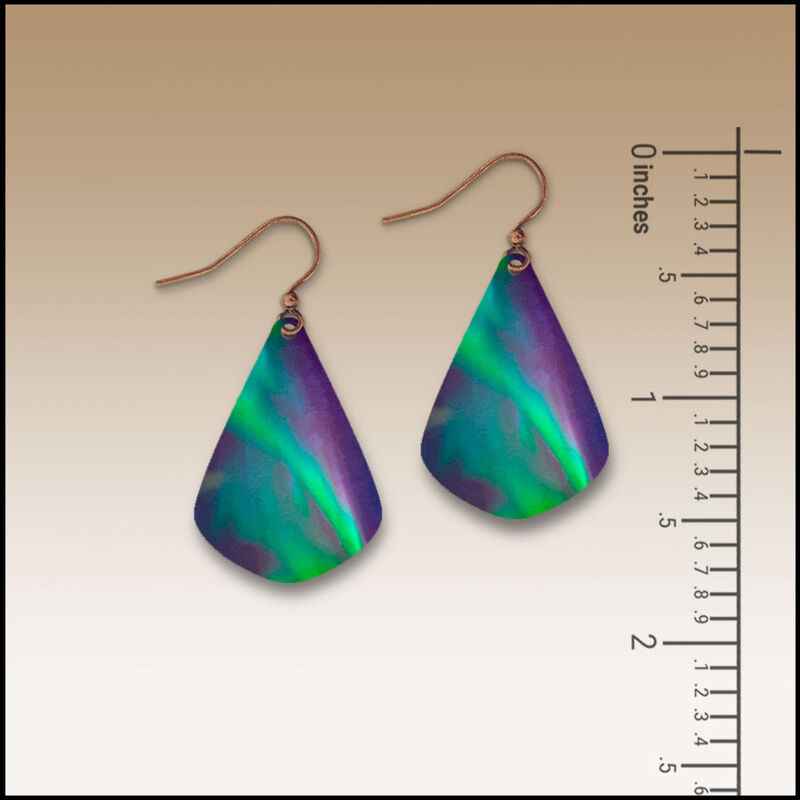DC Designs - Green Northern Lights Teardrop Earrings - product image 