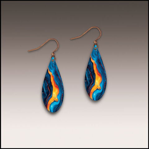 DC,Designs,-,Lava,Spill,Small,Dew,Drop,Earrings,DC Designs Jewelry, Art Print Earrings, DC Designs Earrings, Handmade Colorado