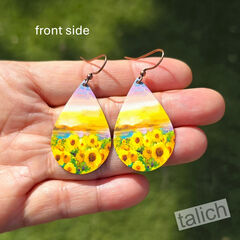 DC Designs - Sunflower Field Large Teardrop Earrings - product images 3 of 6