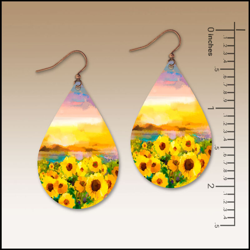 DC Designs - Sunflower Field Large Teardrop Earrings - product image 