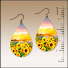 DC Designs - Sunflower Field Large Teardrop Earrings - product images 2 of 6