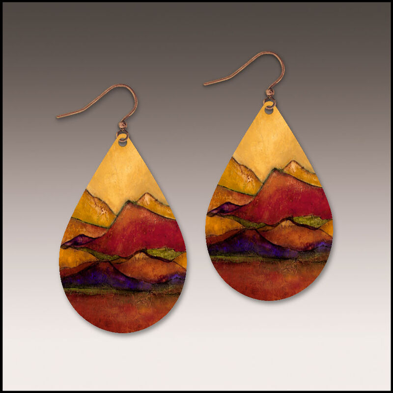DC Designs - Desert Mountains Large Teardrop Earrings - product image 