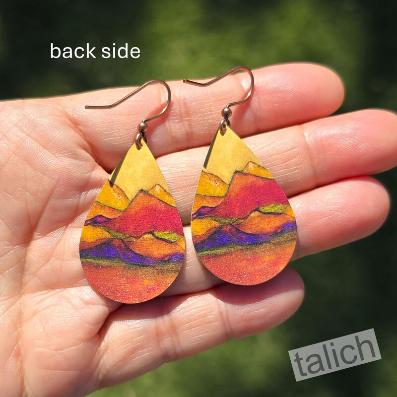 DC Designs - Desert Mountains Large Teardrop Earrings - product image 