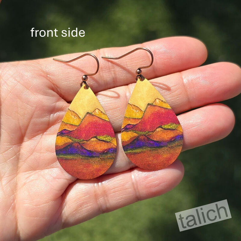 DC Designs - Desert Mountains Large Teardrop Earrings - product image 