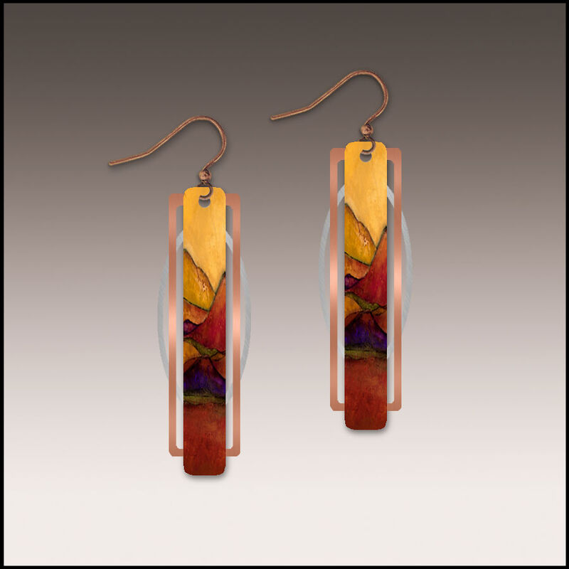 DC Designs - Desert Mountains Art Geometric Metal Accent Earrings - product image 