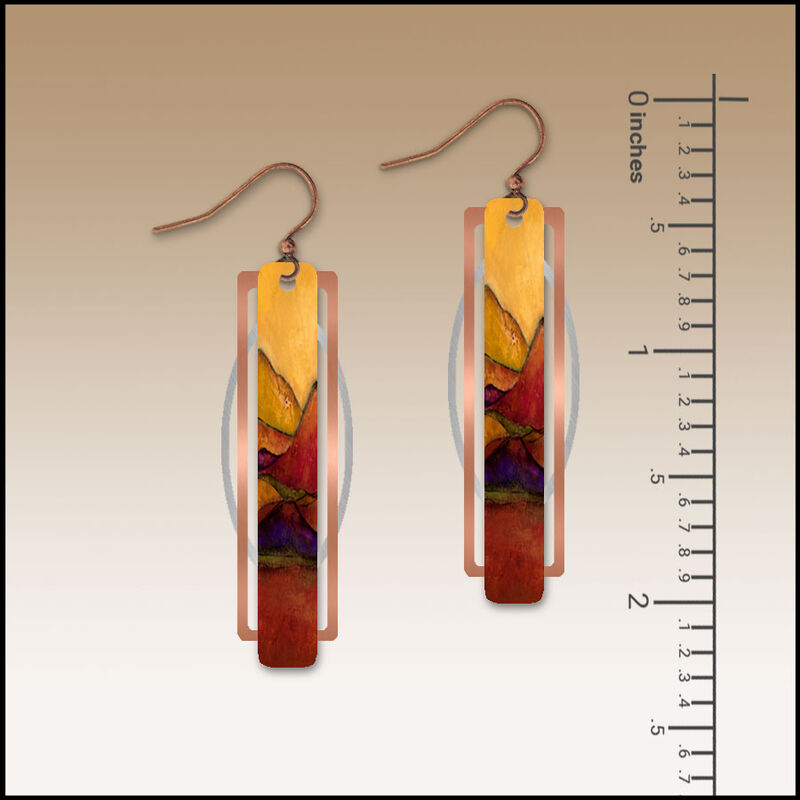 DC Designs - Desert Mountains Art Geometric Metal Accent Earrings - product image 