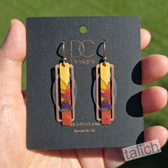 DC Designs - Desert Mountains Art Geometric Metal Accent Earrings - product images 5 of 5