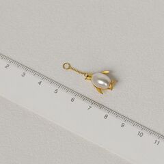 Gold Plated or Sterling Silver Pearl Belly Emperor Penguin Ear Jacket Earrings - product images 9 of 11