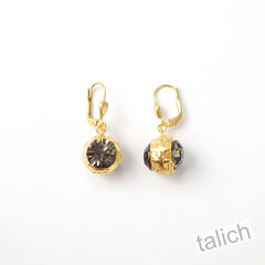Catherine Popesco Double Sided Crystal Ball Earrings in Black Diamond - product images 2 of 6