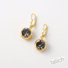 Catherine Popesco Double Sided Crystal Ball Earrings in Black Diamond - product images 4 of 6