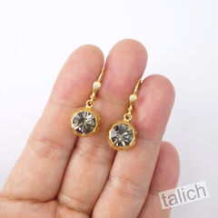 Catherine Popesco Double Sided Crystal Ball Earrings in Black Diamond - product images 6 of 6