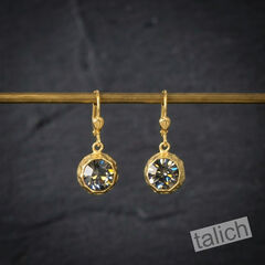 Catherine Popesco Double Sided Crystal Ball Earrings in Black Diamond - product images 1 of 6