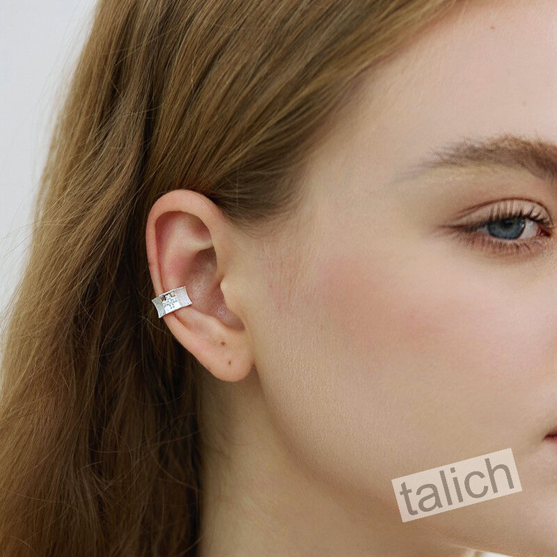 Gold Plated Sterling Silver Small Geometric Ear Cuff Earrings with CZ Cross - product image 