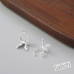 Gold Plated Sterling Silver Small Butterfly Ear Cuff Earrings - product images 6 of 8