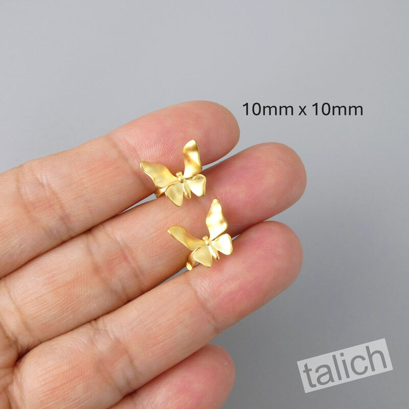 Gold Plated Sterling Silver Small Butterfly Ear Cuff Earrings - product image 