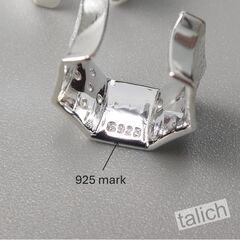 Gold Plated Sterling Silver Small Geometric Ear Cuff Earrings with CZ Cross - product images 8 of 8