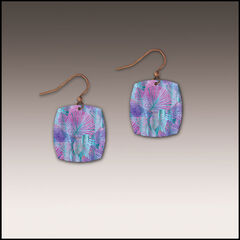 DC Designs - Tie Dye Abstract Leaves Art Print Small Square Earrings - product images 1 of 4