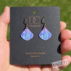 DC Designs - Tie Dye Abstract Leaves Small Wide Teardrop Earrings - product images 4 of 4